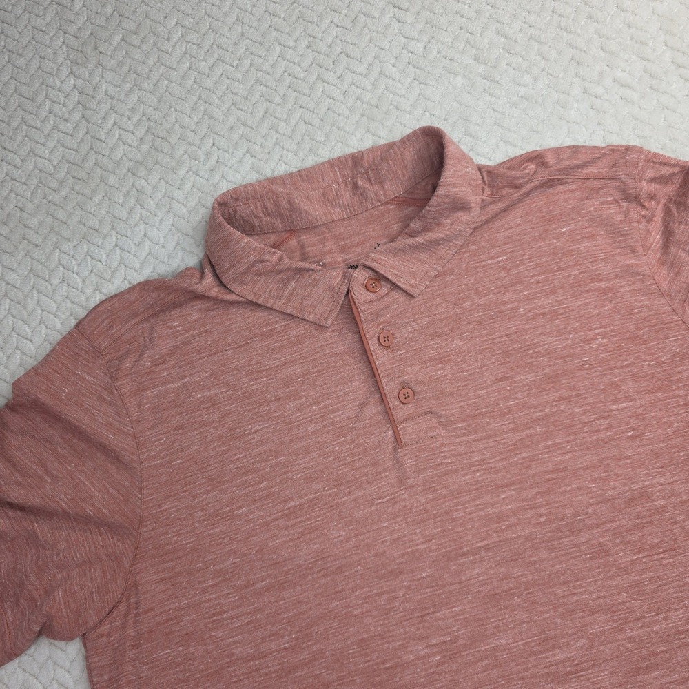 Smartwool Mens Merino Wool Blend Short Sleeve Polo Shirt Heathered L
